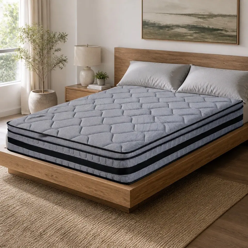 King Size Hybrid Mattress Euro Top 34cm Medium Firm Support