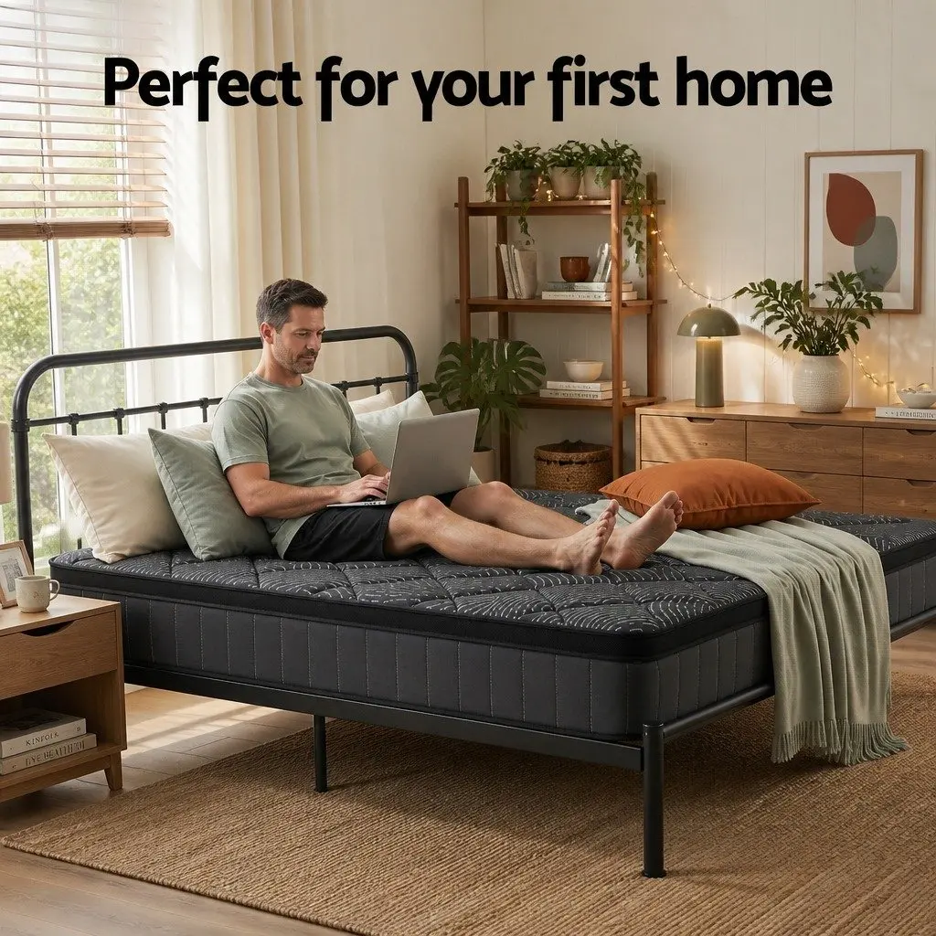Double Mattress 25cm Pocket Spring Latex Euro Top Medium Firm Support Bed