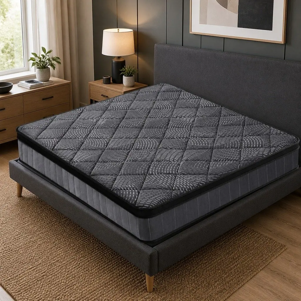 King Size Mattress 25cm Pocket Spring Latex Euro Top Medium Firm Support Bed
