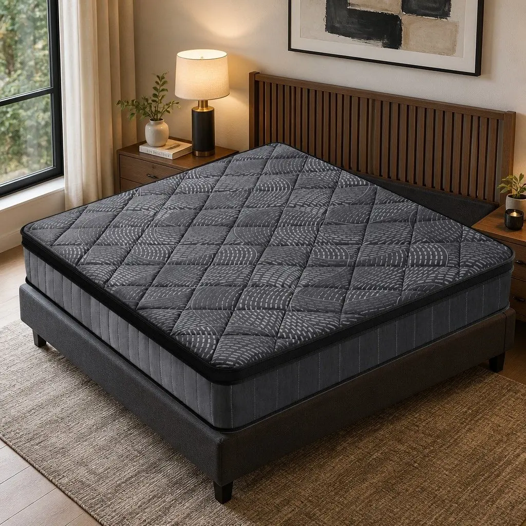 Queen Mattress Pocket Spring Latex Euro Top 25cm Medium Firm Support