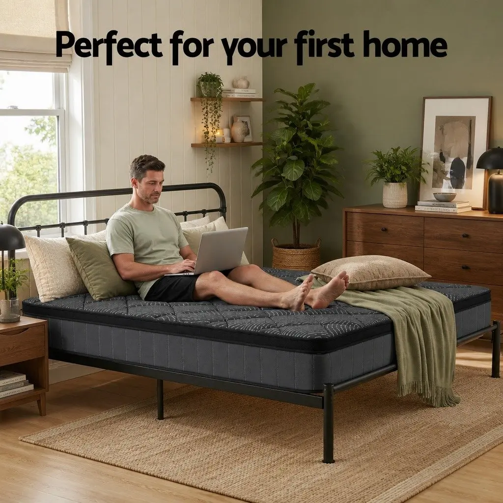 Queen Mattress Pocket Spring Latex Euro Top 25cm Medium Firm Support