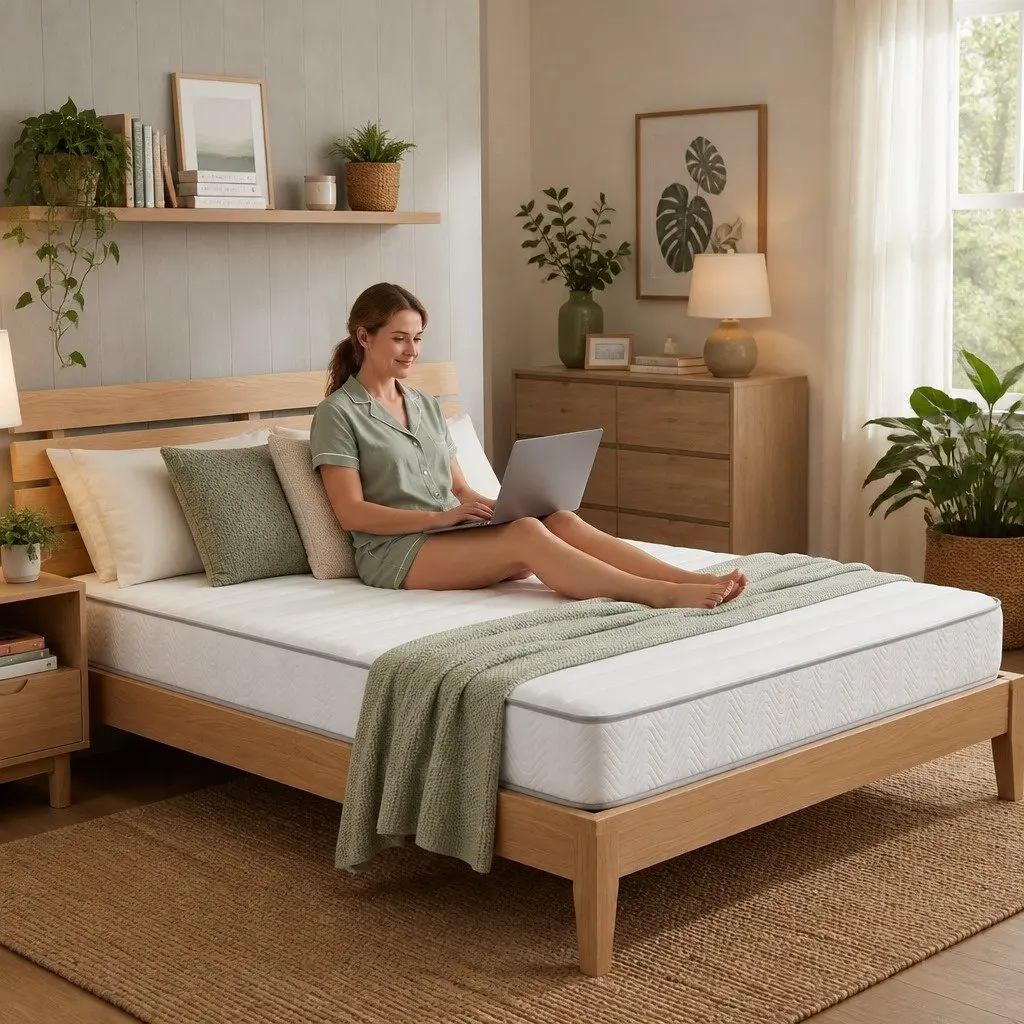 King Size Mattress Medium-Firm 20cm Egg-Crate Foam Pocket Spring Tight Top