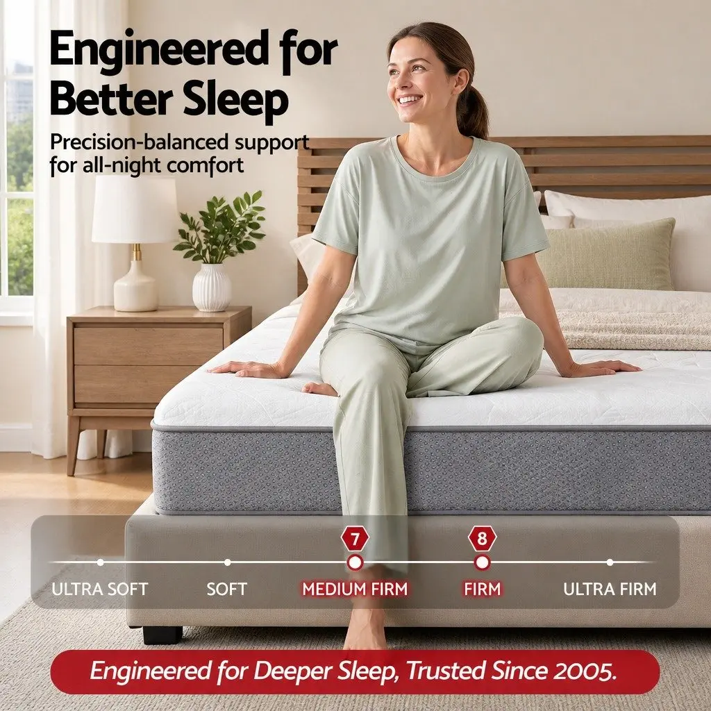 Double Mattress Reversible Foam 23cm Adjustable Firmness Medium