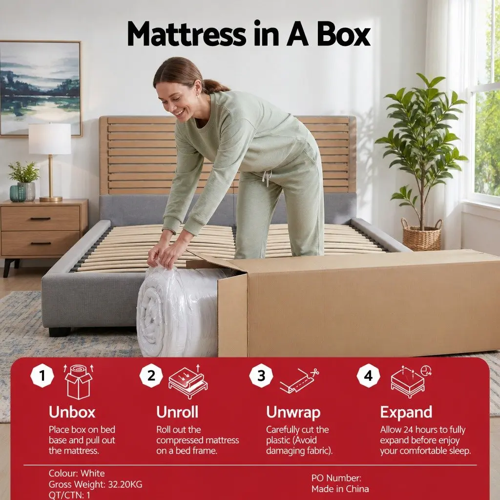 Double Mattress Reversible Foam 23cm Adjustable Firmness Medium