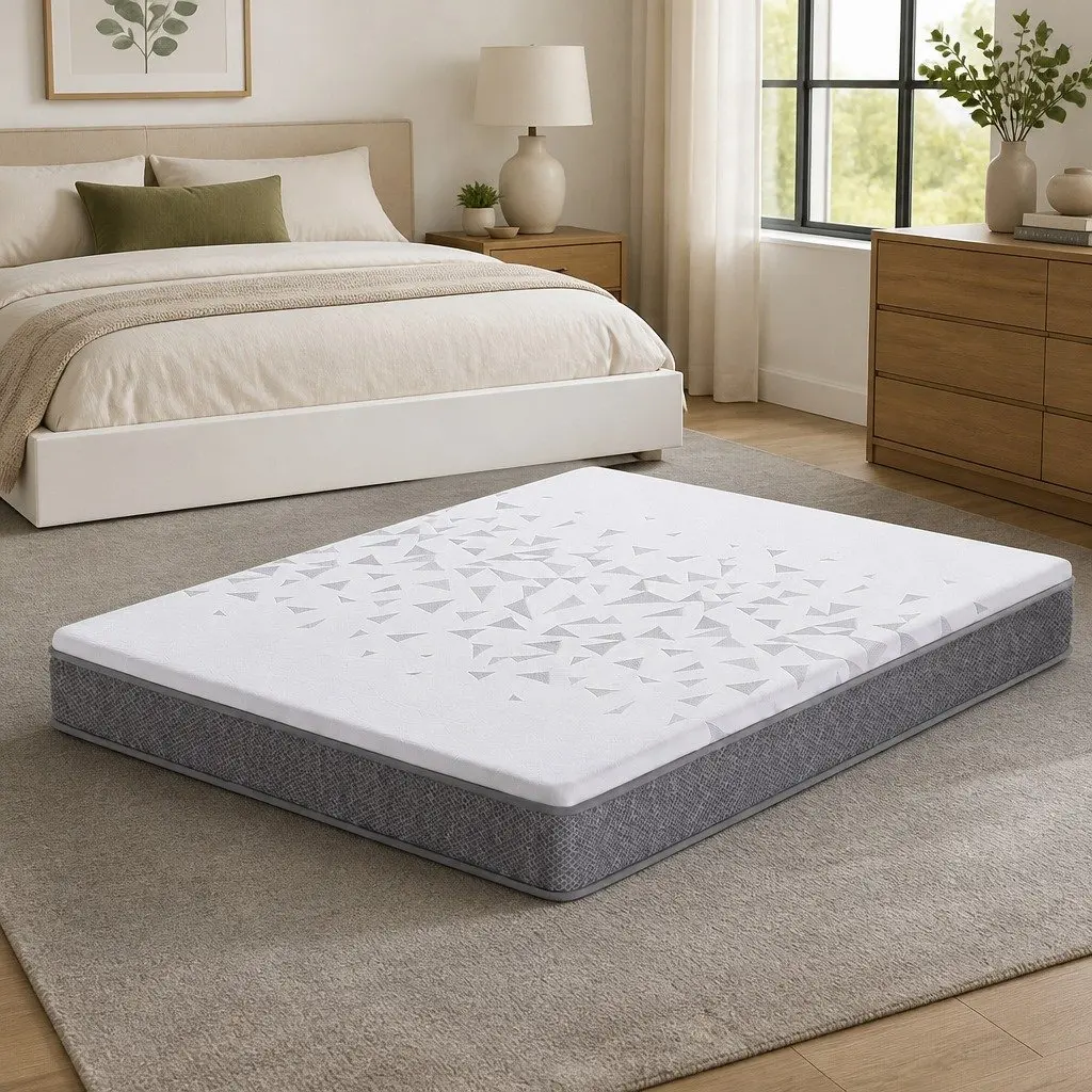 King Size Mattress Pocket Spring 23cm Reversible Foam Dual Firmness Medium Firm