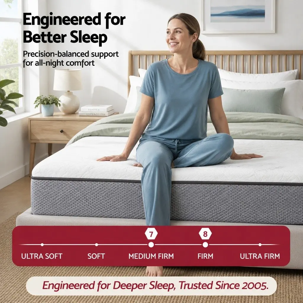 Queen Mattress Reversible Foam Dual Firmness Pocket Spring 23cm