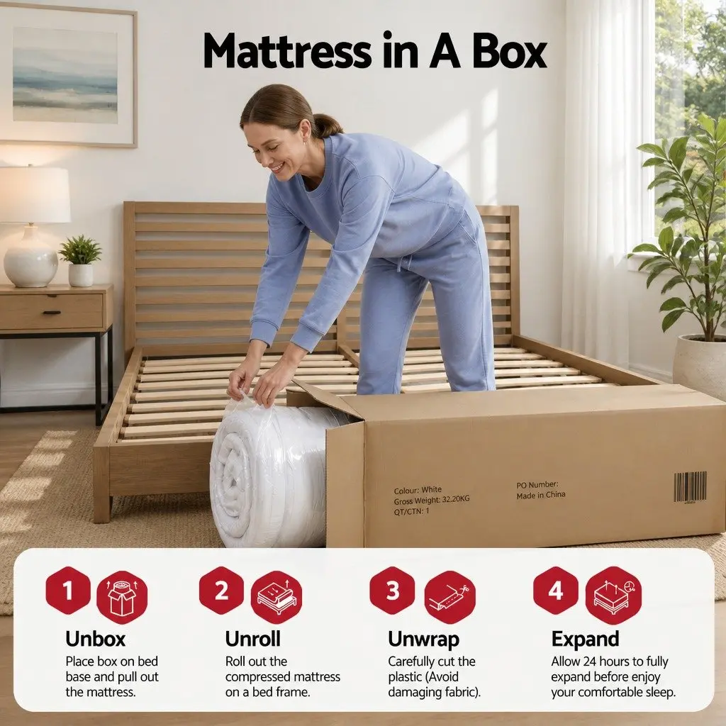 Queen Mattress Reversible Foam Dual Firmness Pocket Spring 23cm