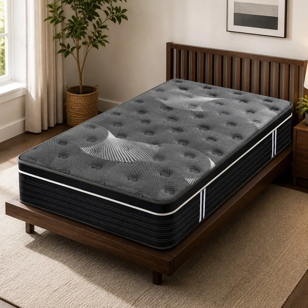 King Single Mattress Graphene Memory Foam 35cm Euro Top Medium Firm