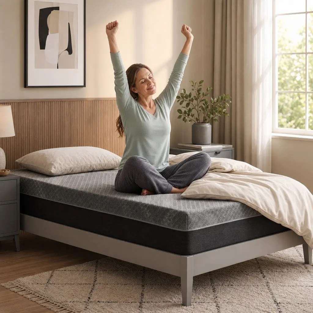King Single Mattress Firm 26cm Pocket Spring Dual Edge Support Grey Breathable