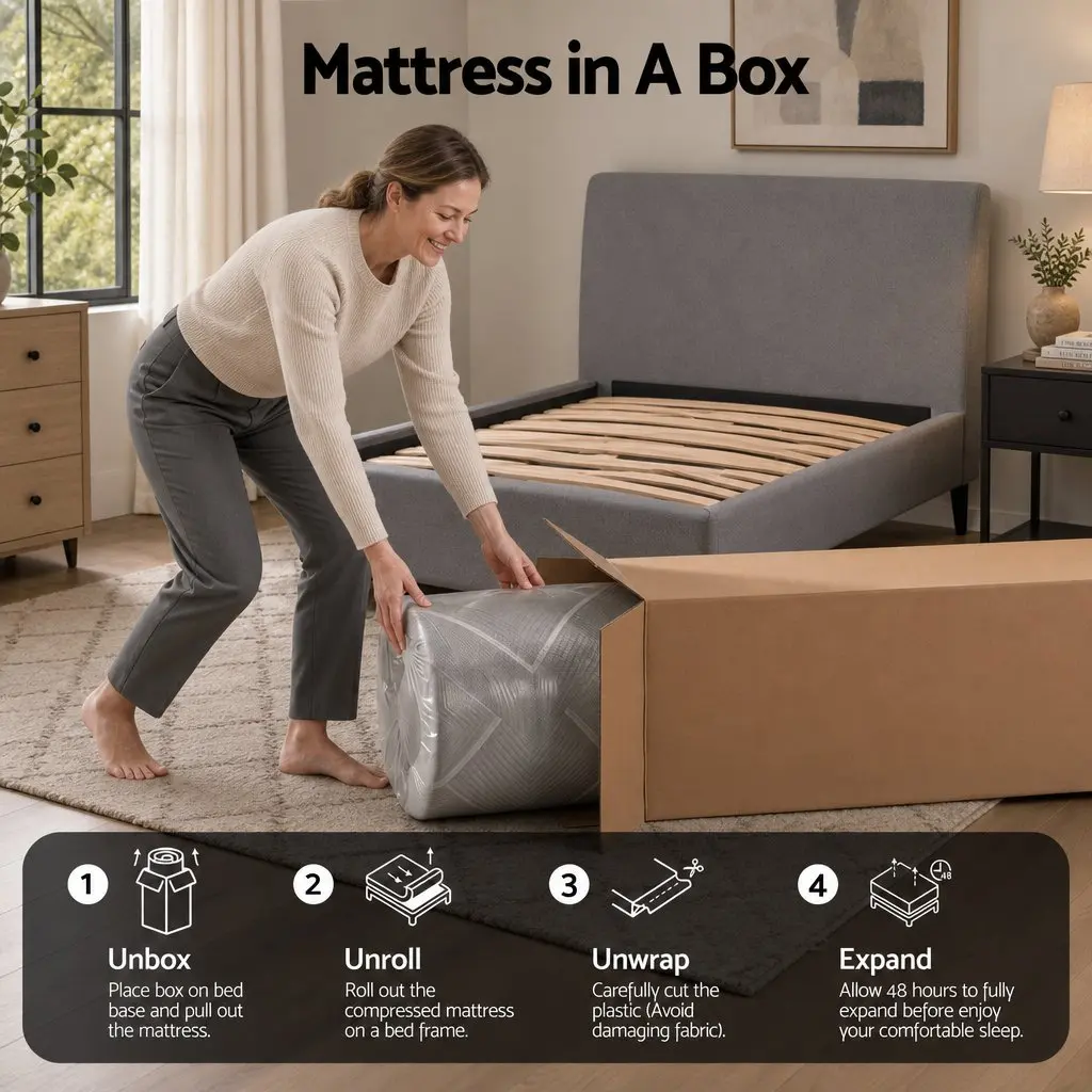 King Single Mattress Firm 26cm Pocket Spring Dual Edge Support Grey Breathable