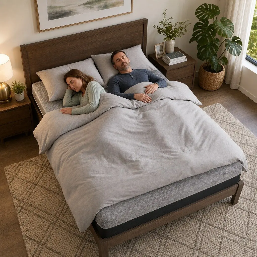 Queen Mattress Firm Pocket Spring 26cm Dual Edge Support Dark Grey Breathable