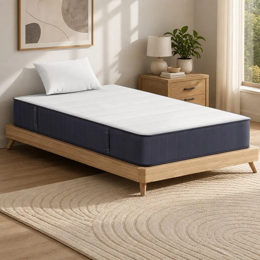Single Mattress 20cm Pocket Spring Tight Top Firm Support Breathable Knitted