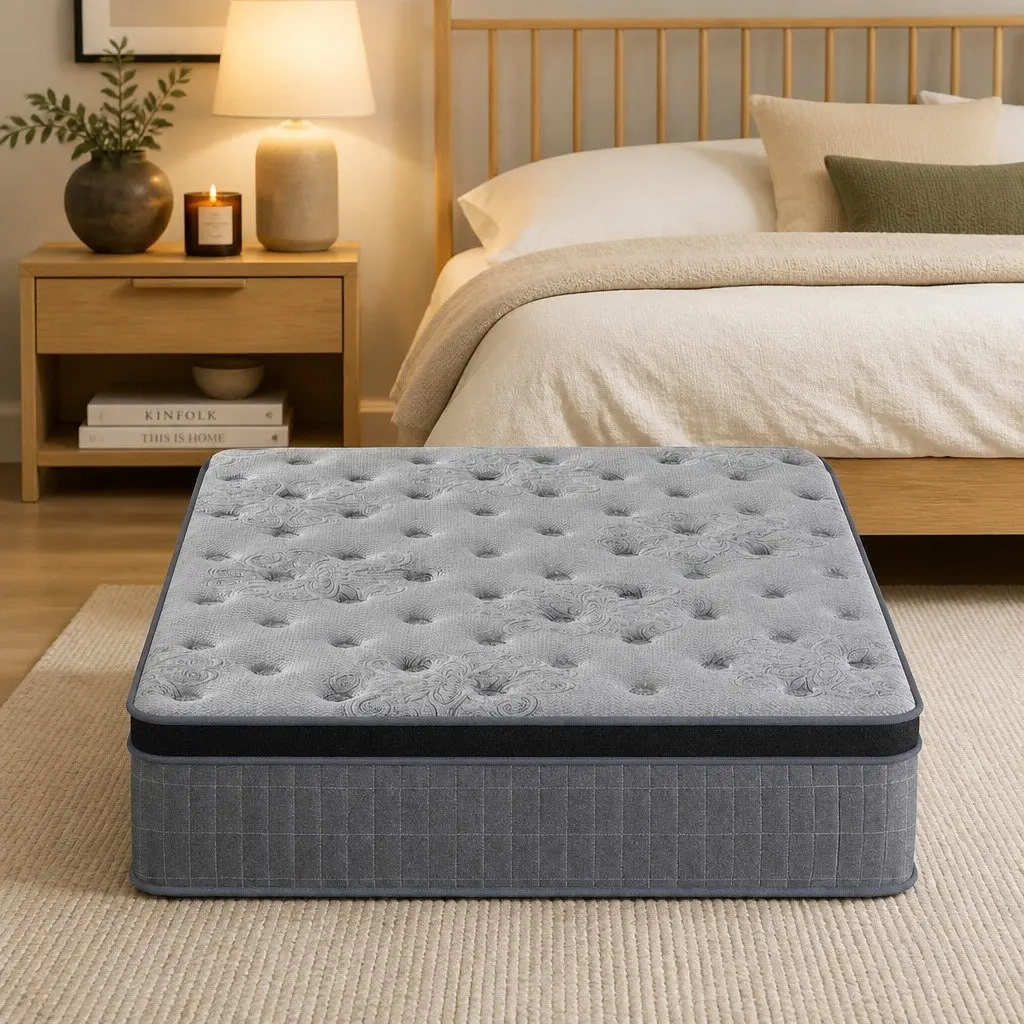 King Single Mattress 26cm Latex Foam Euro Top Medium Firm Pocket Spring Support