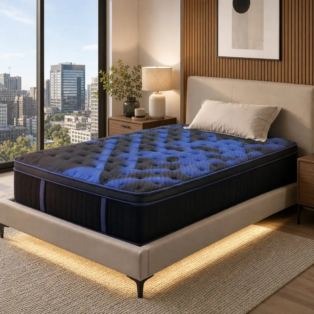 King Single Hybrid Mattress Cooling Gel Memory Foam Pocket Spring Support 34cm