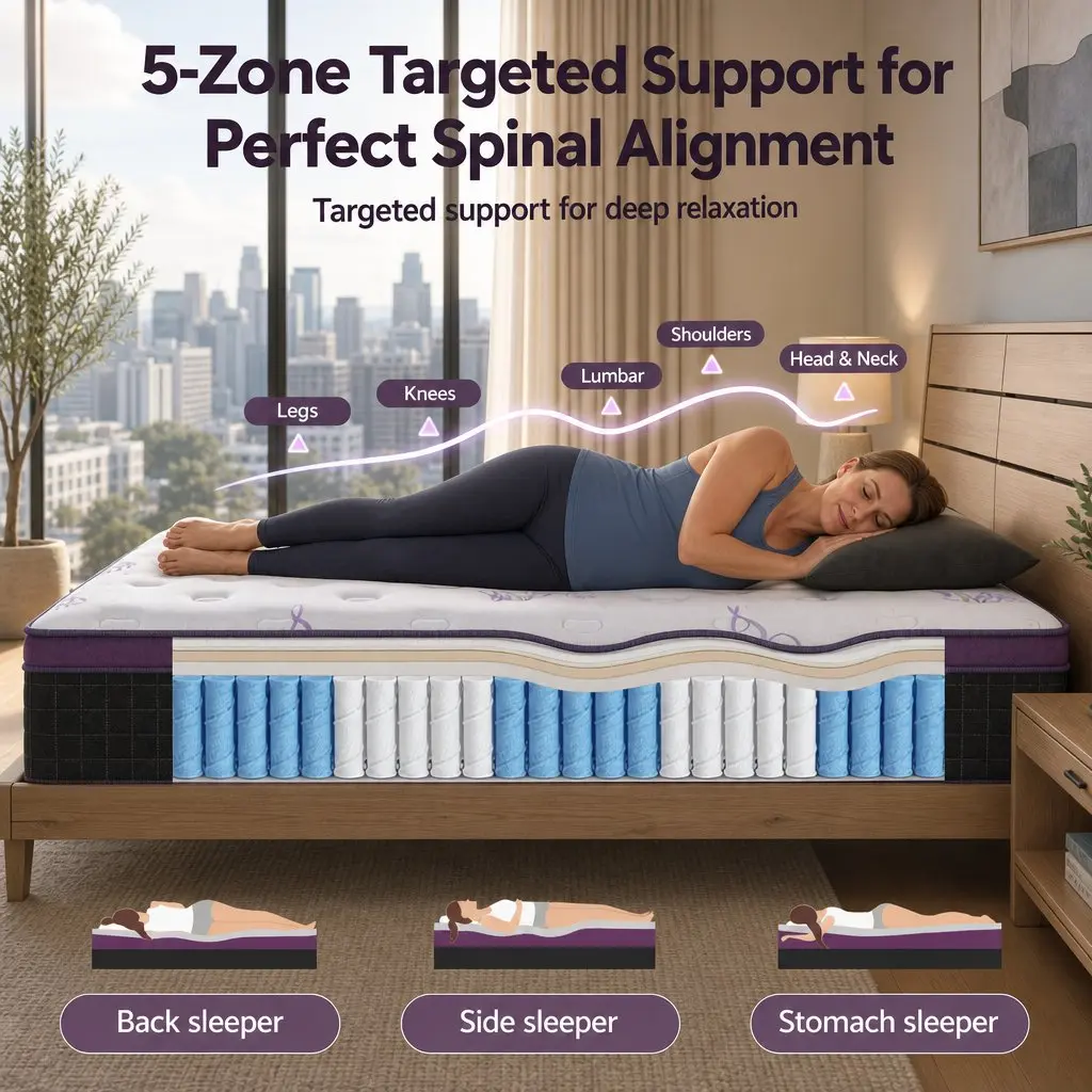 Double Mattress Firm Euro Top 35cm Pocket Spring Edge Support