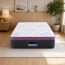 Single Mattress Euro Top Firm Pocket Spring Edge Support 35cm Thick