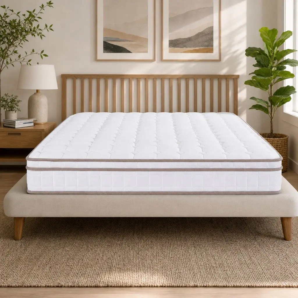 King Size Mattress Firm 20cm Pocket Spring White Bedroom Guest Room