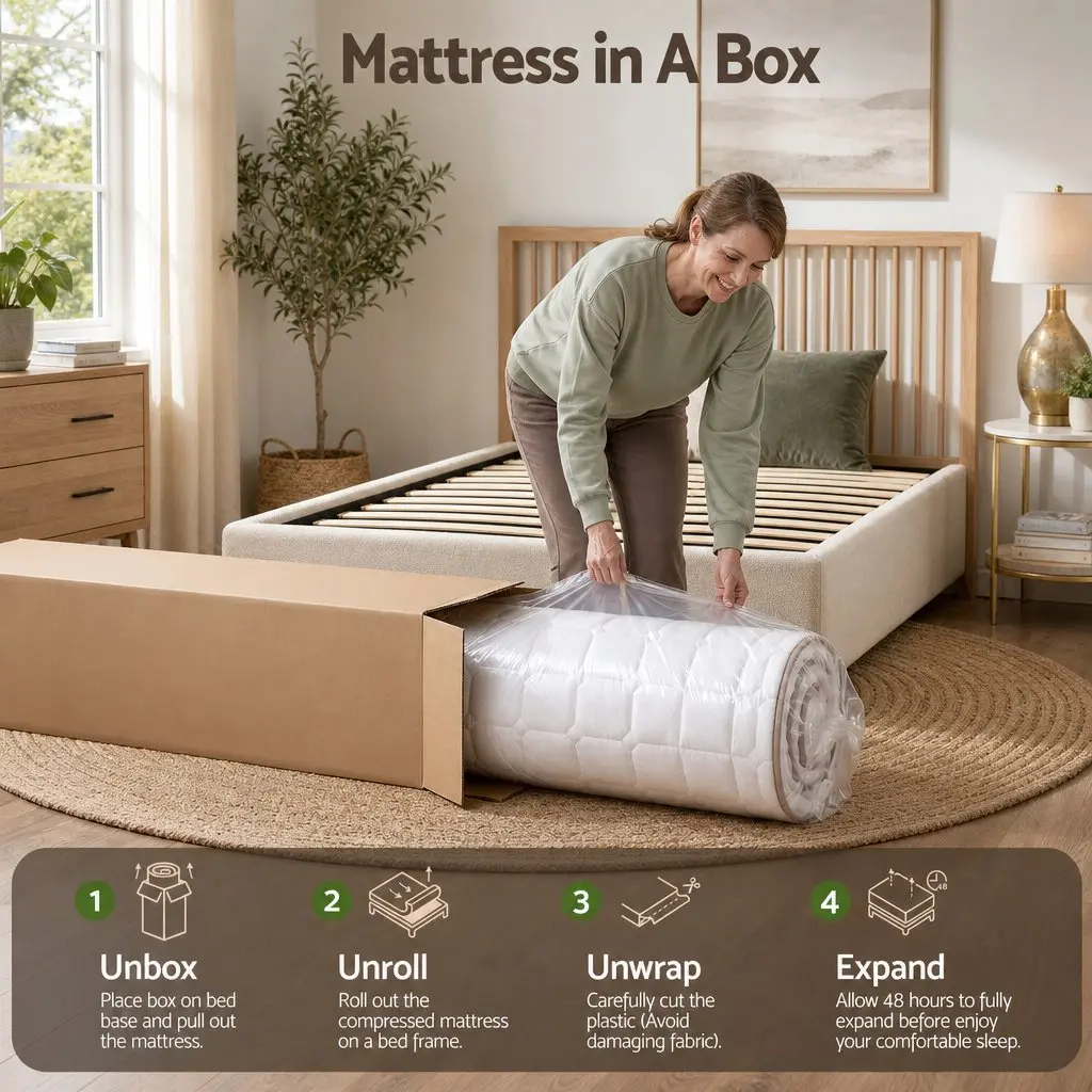 Single Mattress Firm Pocket Spring 20cm Euro Top White