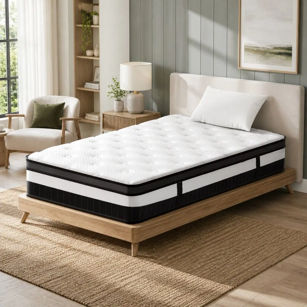 Single Mattress Medium-Firm 30cm Euro Top Pocket Spring Pressure Relief