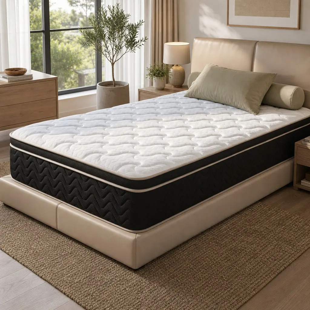 Single Mattress Firm 35cm Pocket Spring Euro Top Memory Foam Edge Support