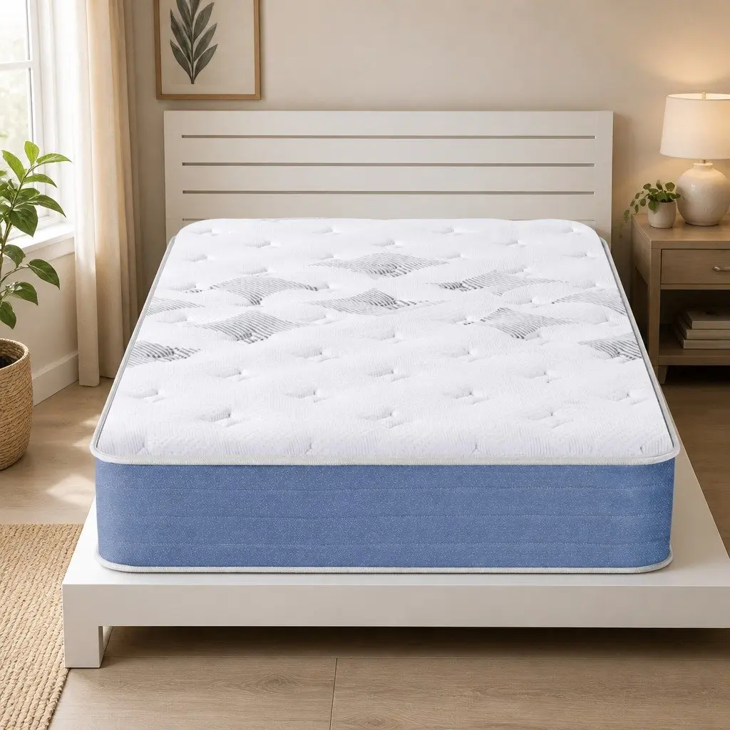 King Single Mattress Euro Top Bamboo Fibre 25cm Medium Firm Pocket Spring Support