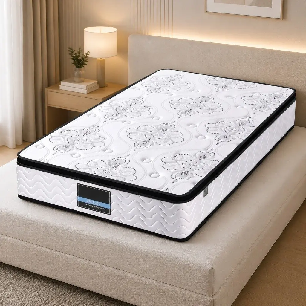 King Single Mattress Pocket Spring Euro Top 30cm Medium Firm Foam Breathable