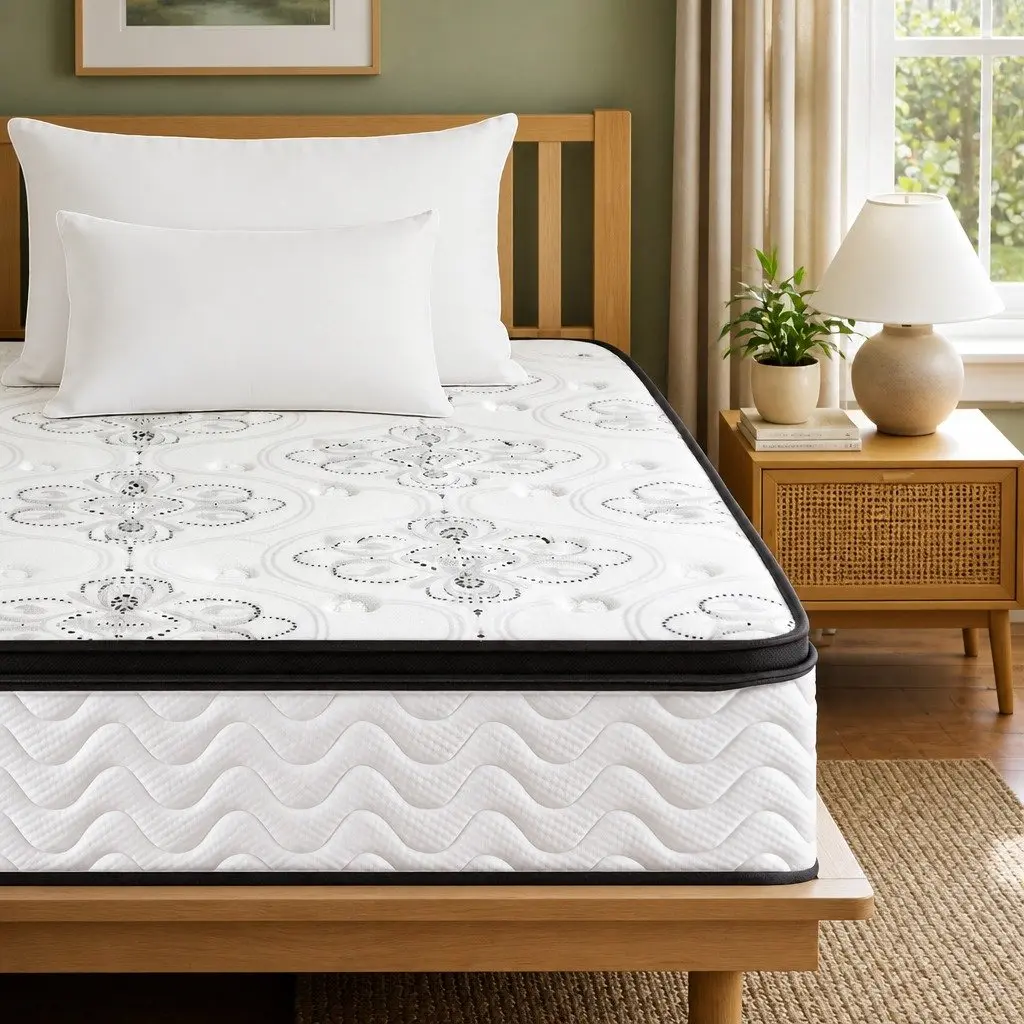 King Single Mattress Pocket Spring Euro Top 30cm Medium Firm Foam Breathable
