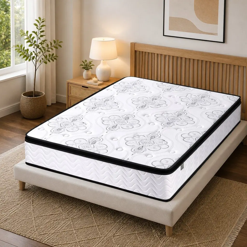 Double Mattress Pocket Spring Euro Top 30cm Medium Firm Foam Bed Mattress