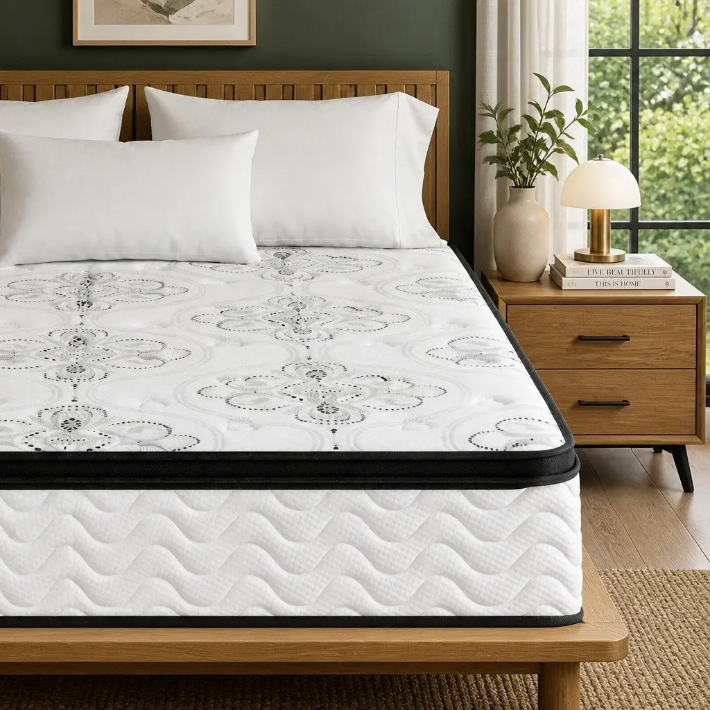 Double Mattress Pocket Spring Euro Top 30cm Medium Firm Foam Bed Mattress