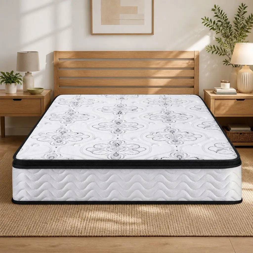 Double Mattress Pocket Spring Euro Top 30cm Medium Firm Foam Bed Mattress