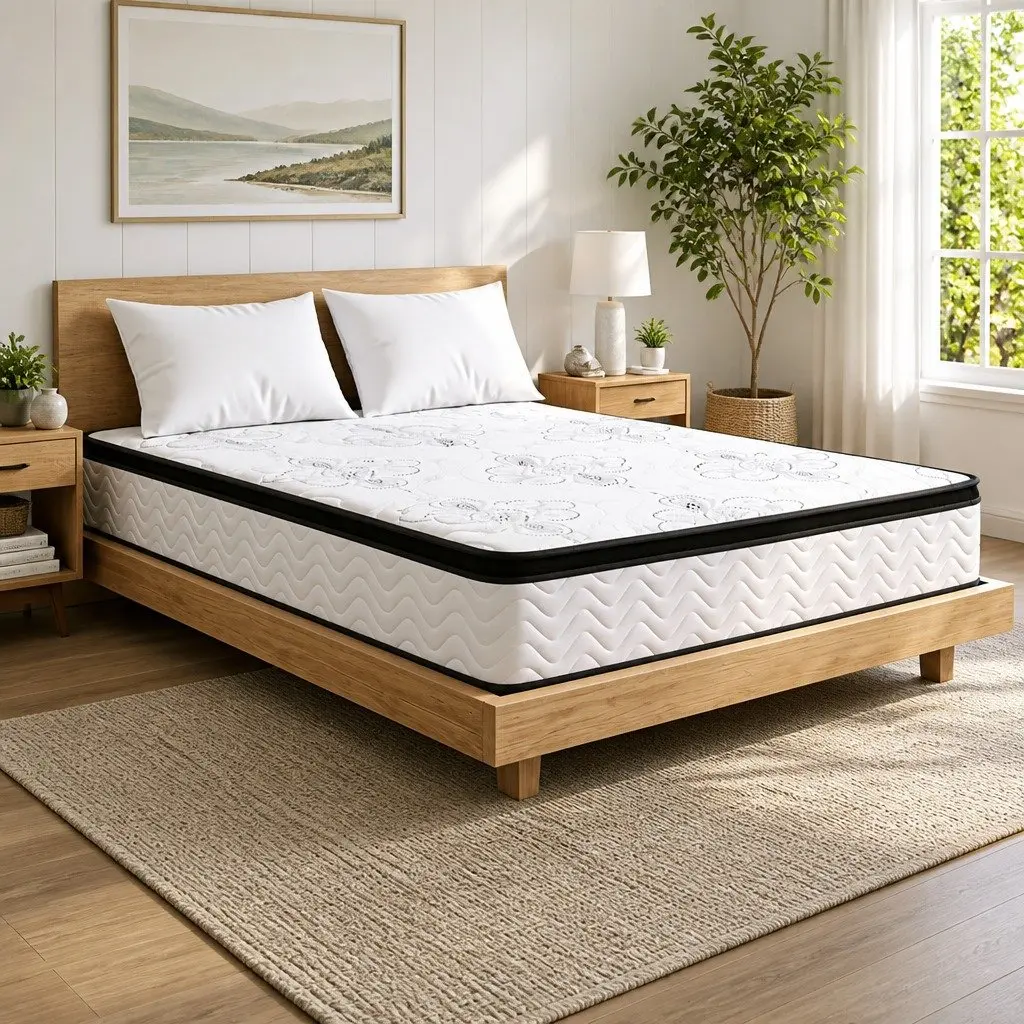 Double Mattress Pocket Spring Euro Top 30cm Medium Firm Foam Bed Mattress