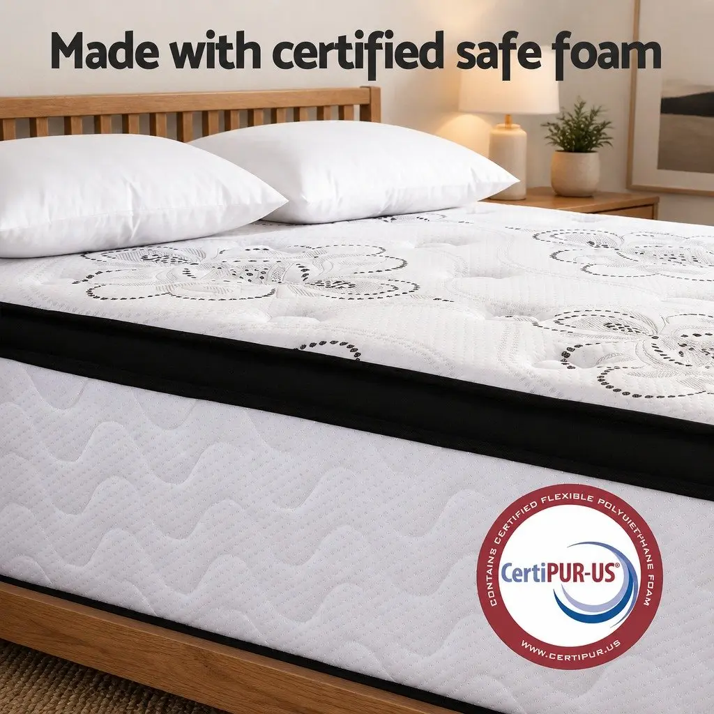 Double Mattress Pocket Spring Euro Top 30cm Medium Firm Foam Bed Mattress
