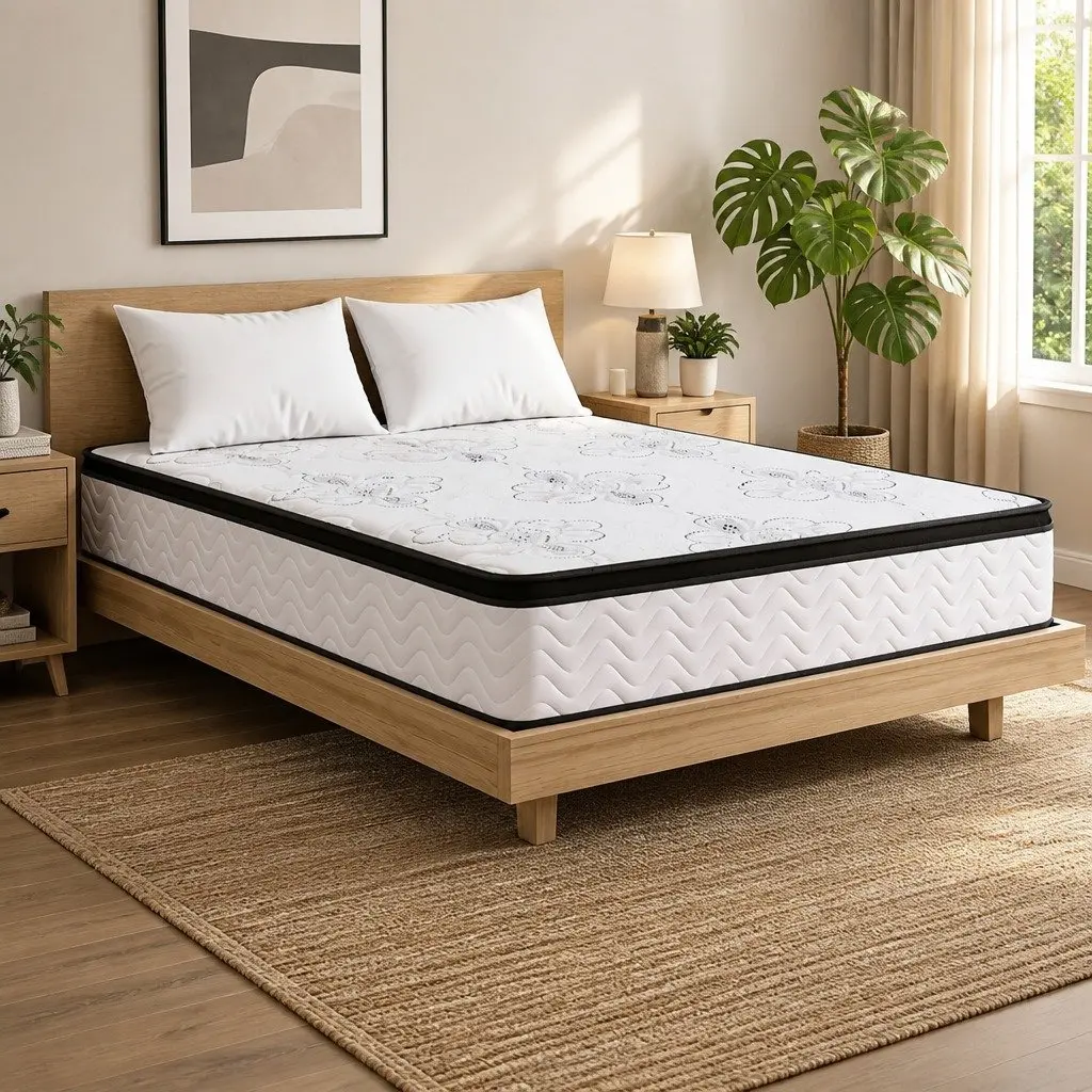 King Size Mattress 30cm Pocket Spring Euro Top Medium Firm Foam Bed
