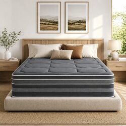 Find Comfort with the 35cm Grey Hybrid Queen Mattress