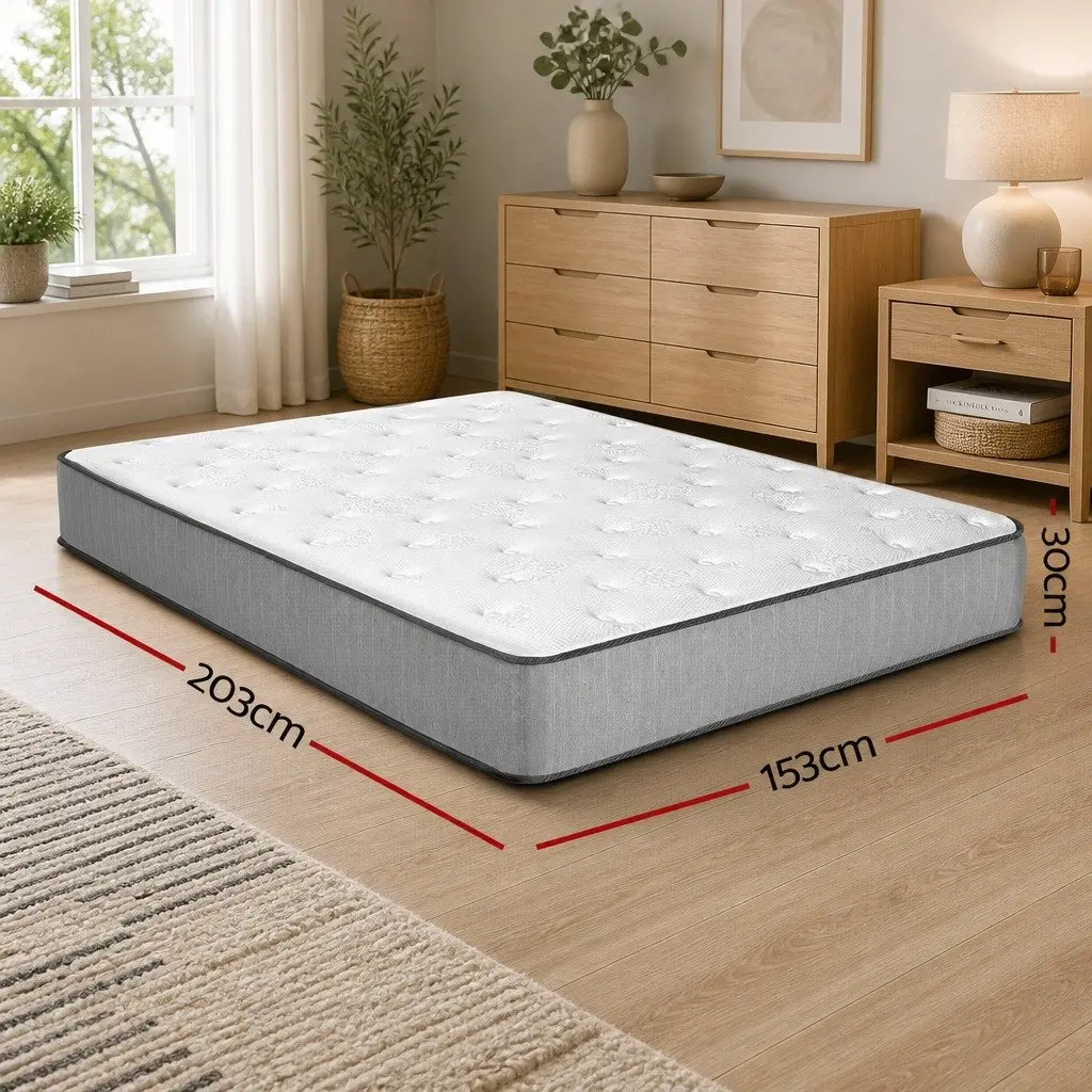 Queen Mattress Extra Firm 23cm Hypoallergenic Dust Mite Resistant