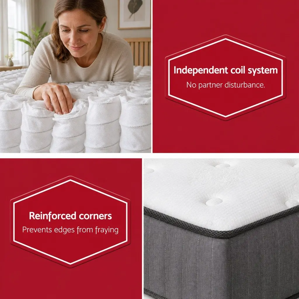 Queen Mattress Extra Firm 23cm Hypoallergenic Dust Mite Resistant