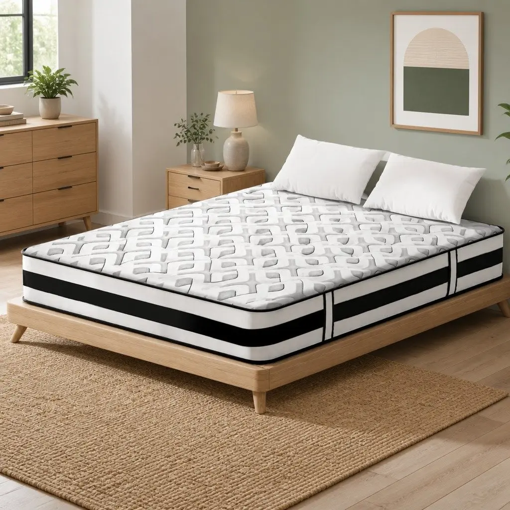 Double Mattress 24cm Ultra Firm Tight Top Pocket Spring Grey