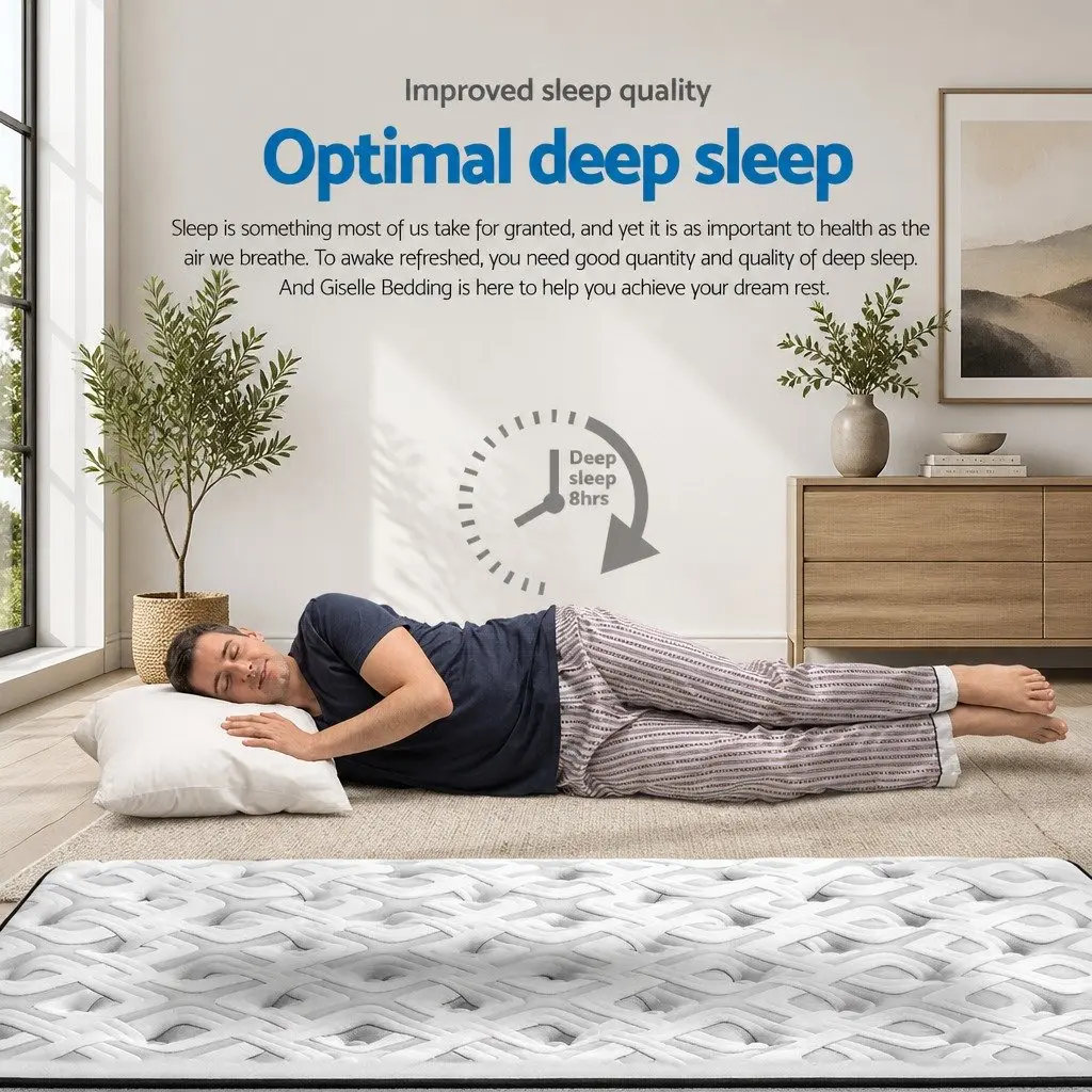 King Mattress Ultra Firm 24cm Pocket Spring Support Grey