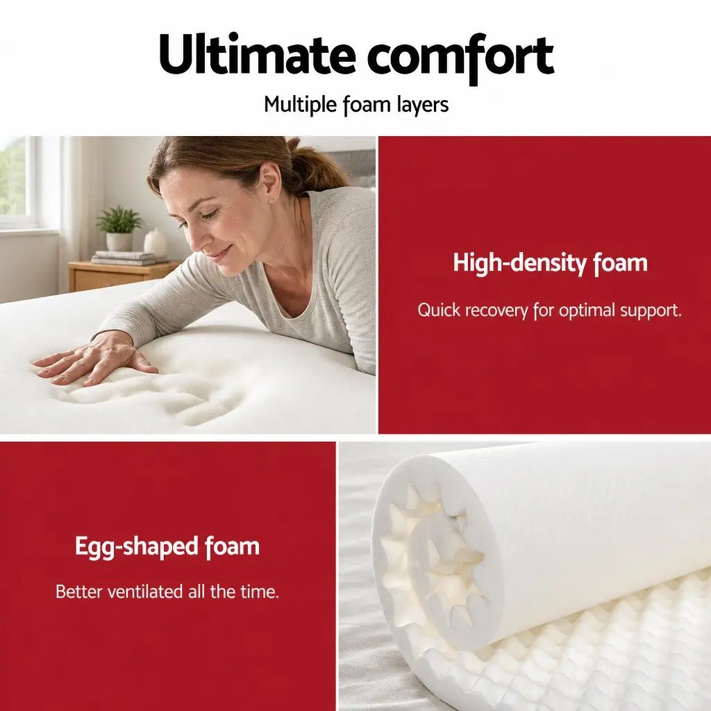 King Single Mattress Extra Firm 28cm Hypoallergenic Pocket Spring Support