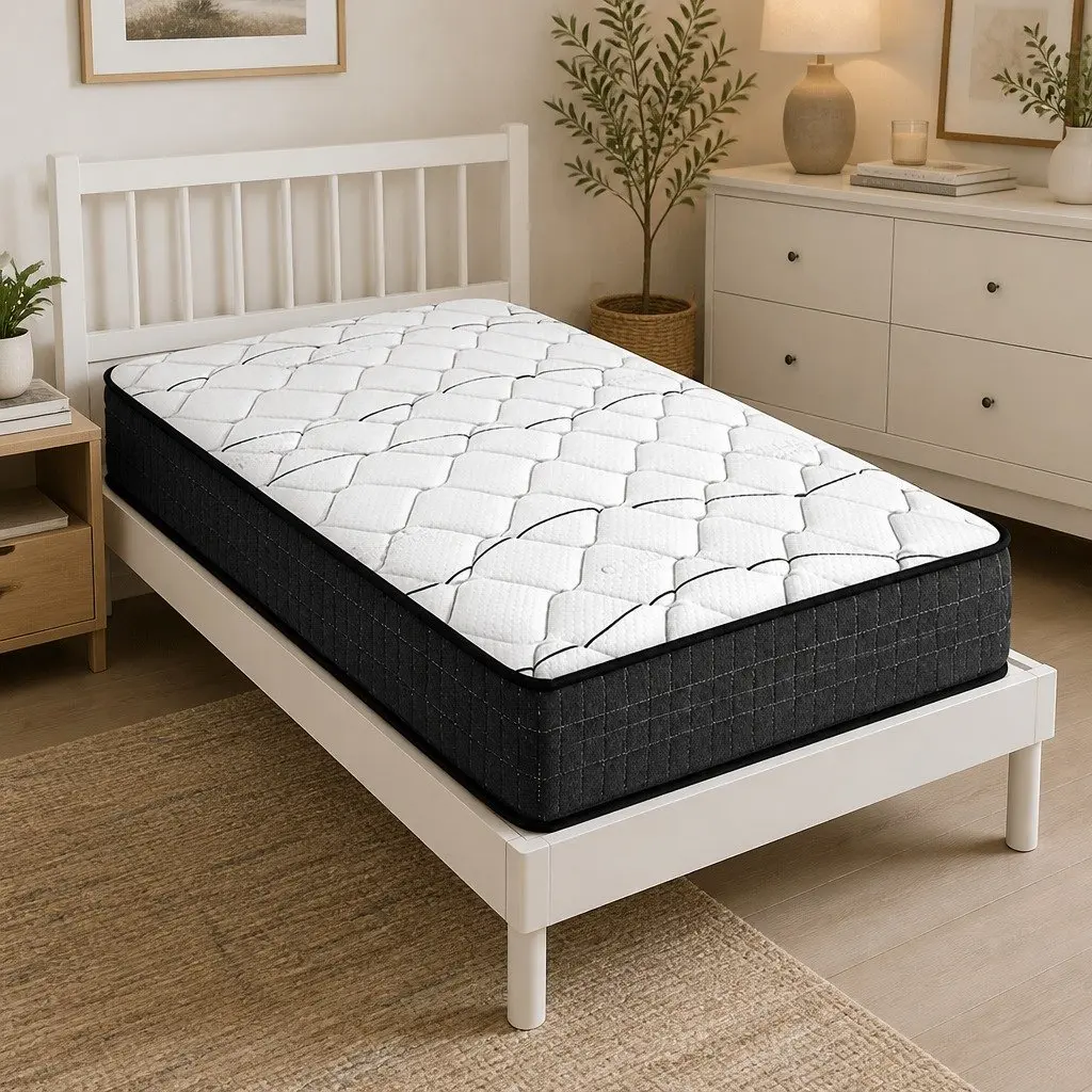 King Single Mattress Medium Firm 16cm Bonnell Spring Foam Support