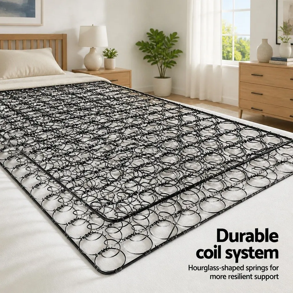 King Single Mattress Medium Firm 16cm Bonnell Spring Foam Support