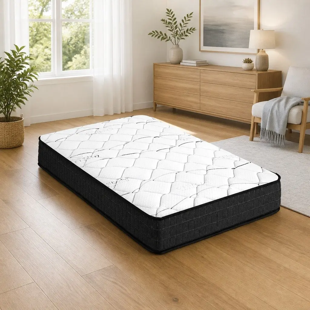 Single Mattress 16cm Medium Firm Bonnell Spring Support Comfort Bed Sleep