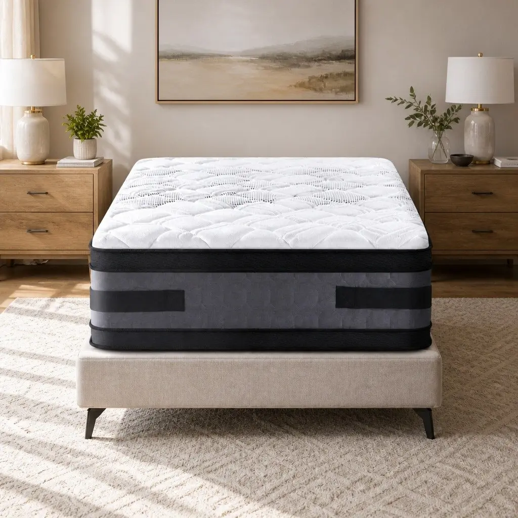 King Single Mattress Flippable 36cm Cool Gel Memory Foam Double-Sided Pocket Spring