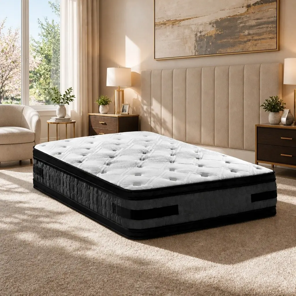 King Single Mattress Flippable 36cm Cool Gel Memory Foam Double-Sided Pocket Spring