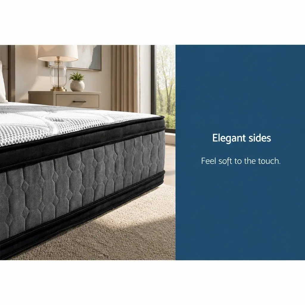 King Single Mattress Flippable 36cm Cool Gel Memory Foam Double-Sided Pocket Spring