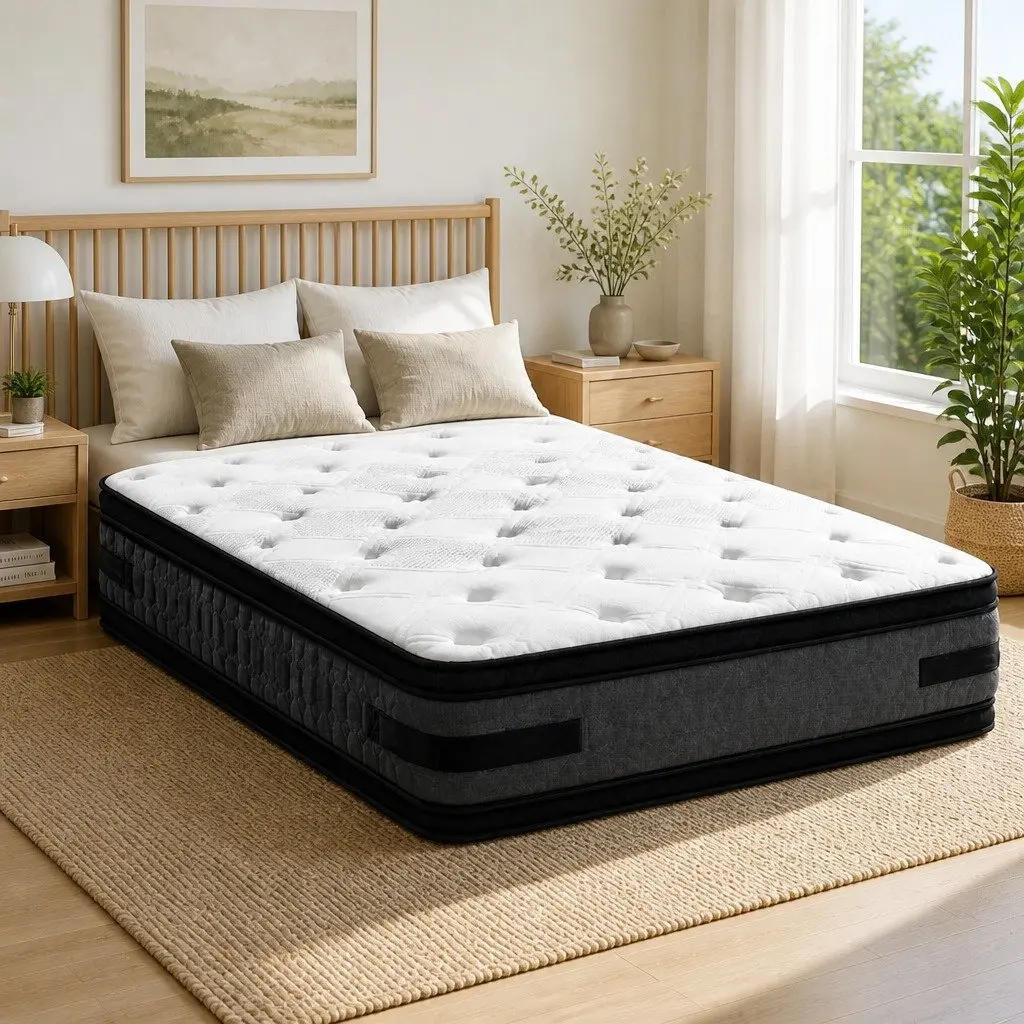 Queen Mattress 36cm Thick Cool Gel Memory Foam Flippable Double-Sided Bed