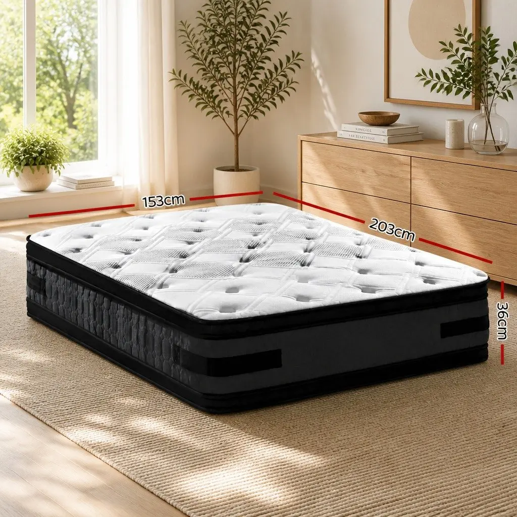 Queen Mattress 36cm Thick Cool Gel Memory Foam Flippable Double-Sided Bed