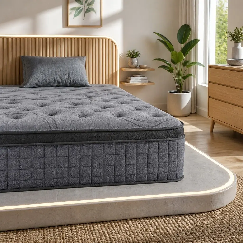 King Single Mattress 33cm 8.0 Extra Firm 7-Zone Pocket Spring Dual-Row Edge