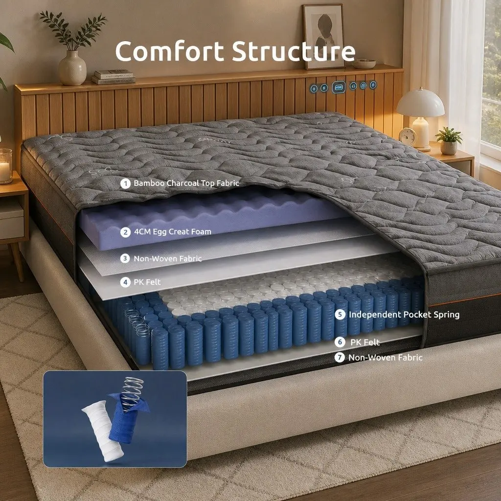 King Single 25cm Hybrid Mattress