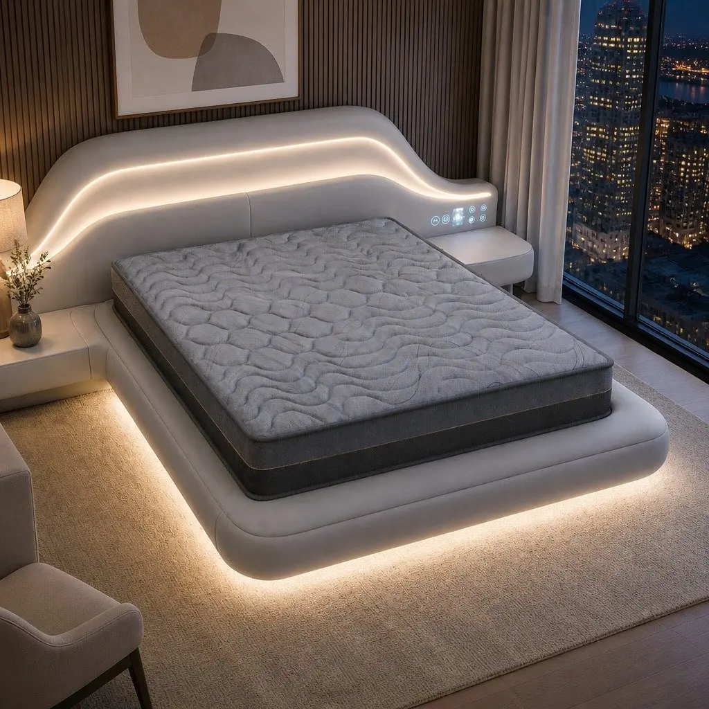 King Size Mattress Hybrid Pocket Spring 25cm with Egg Crate Foam and Bamboo Charcoal